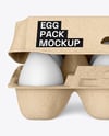 Opened Egg Carton Packaging Mockup