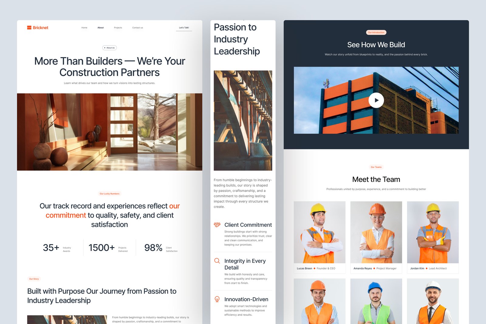 Bricknet - Construction Website UI Figma Template