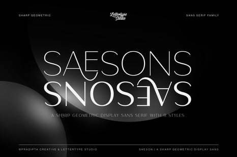Saeson a Sharp Geometric Display Sans Serif - Fonts