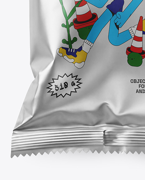 Metallic Food Bag Mockup