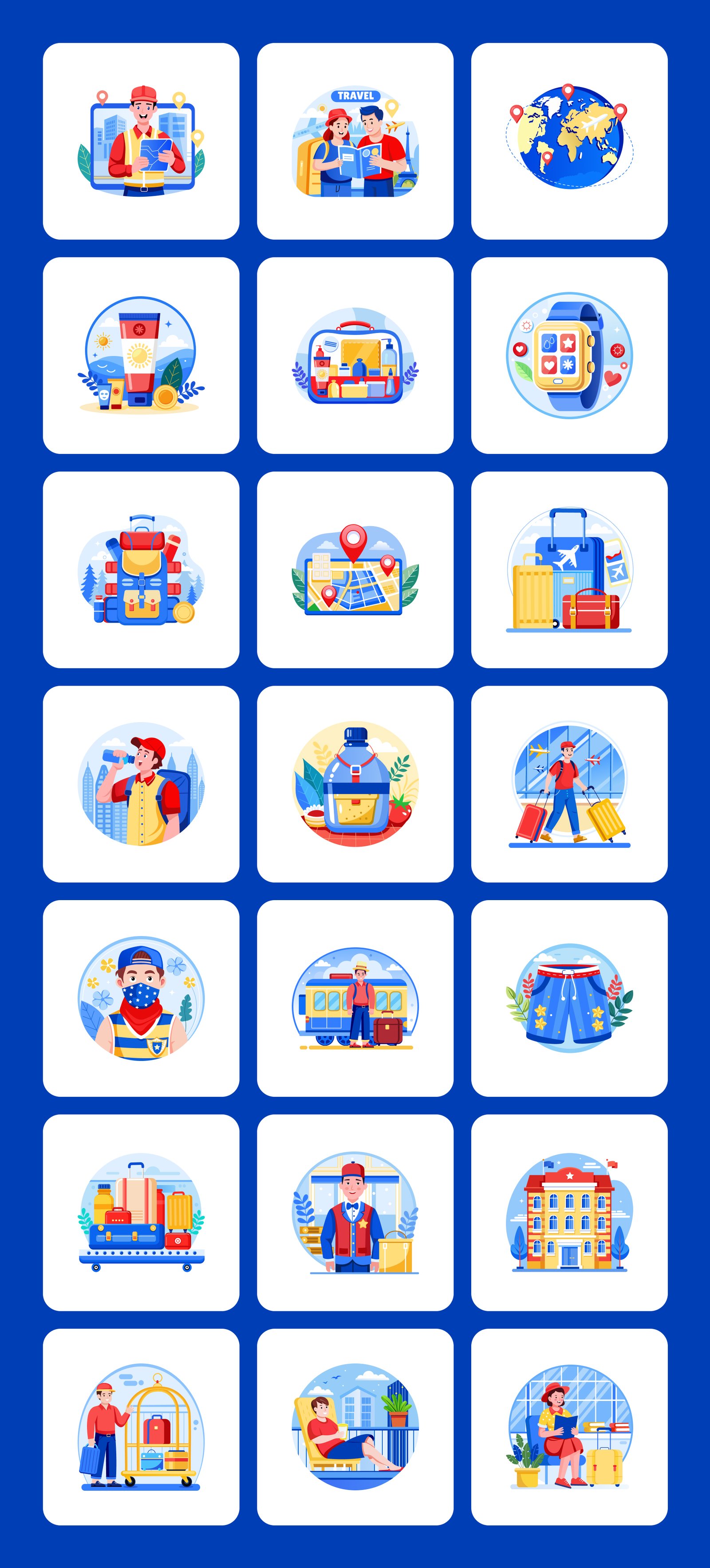 150 Travel Illustrations