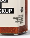 Glass Hexagonal Jar with Meat Ragu Mockup