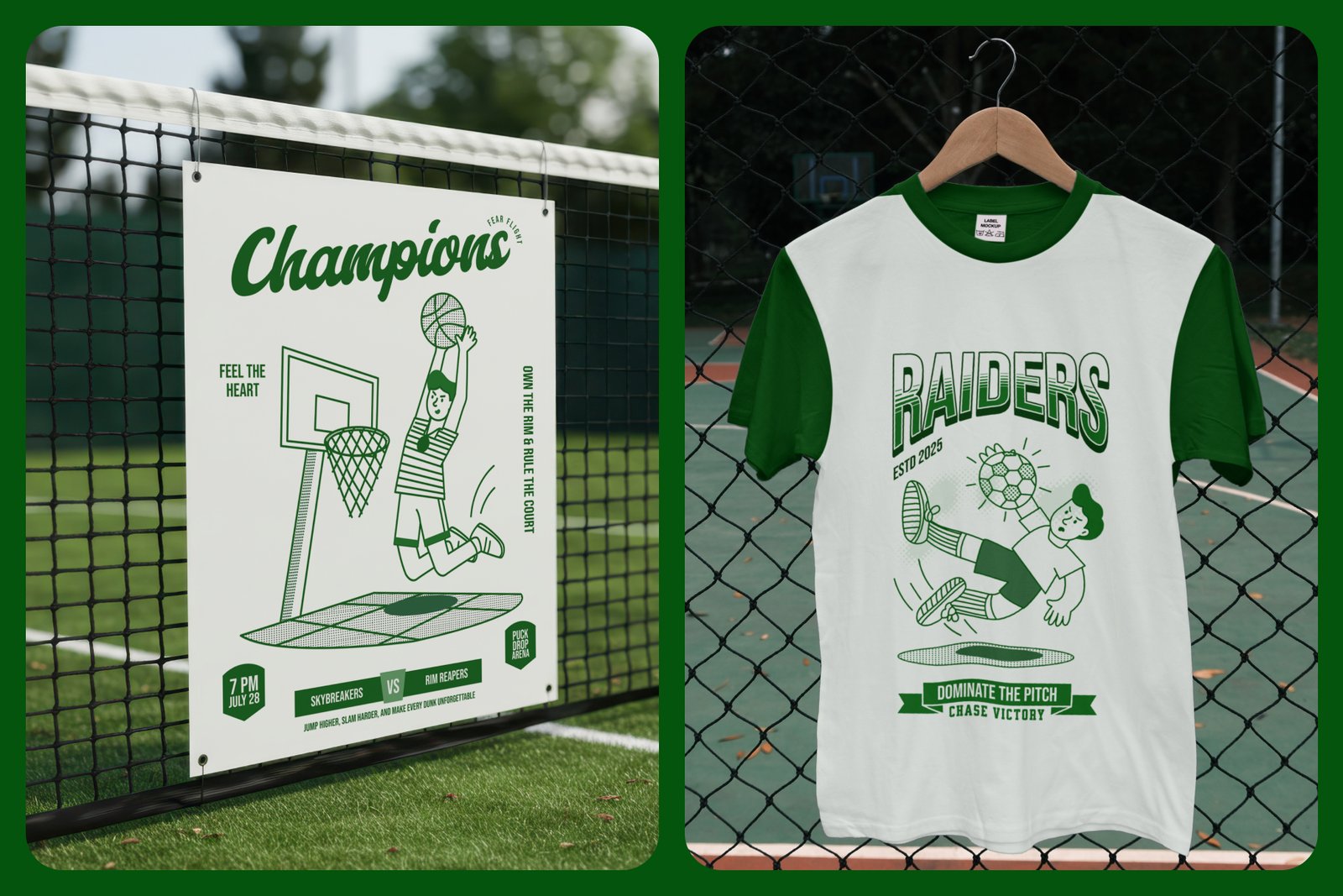Sports Illustration Art Set