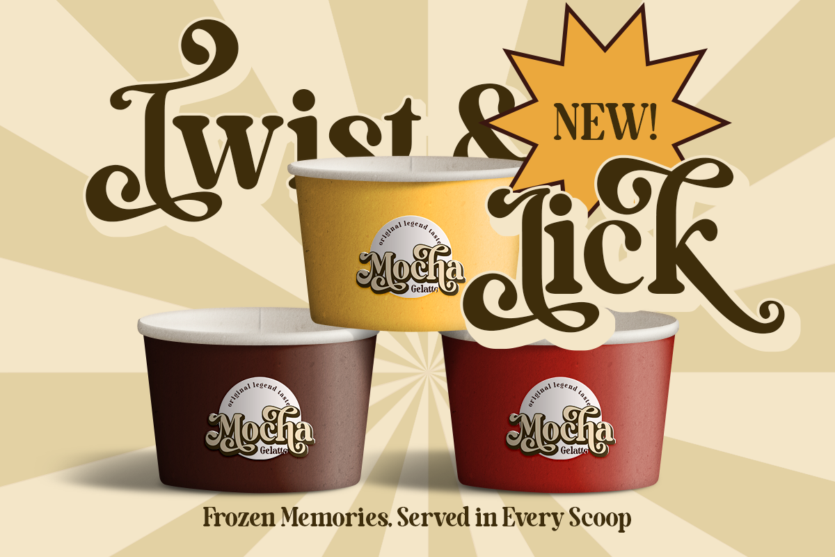 Mocha Brown - Unique Retro Font