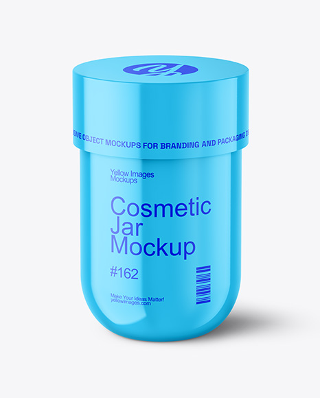 Glossy Cosmetic Jar Mockup