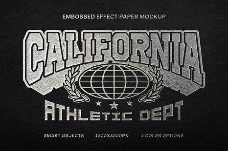 Embossed Paper Logo Mockup - Text effect photoshop
