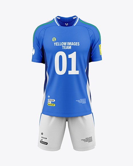 Soccer Kit Mockup - Front View - Jersey t shirt mockup