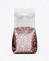 Transparent Package with Beans Mockup