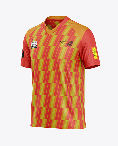 Soccer Jersey Mockup - Half Side View