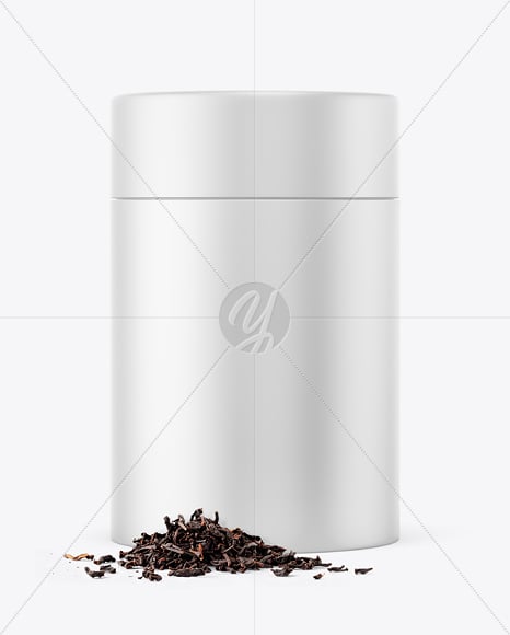Paper Tube with Tea Mockup