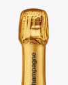 Antique Green Glass Champagne Bottle Mockup
