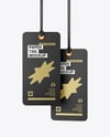 Two Paper Clothing Tags Mockup