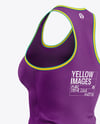 Women's Tank Top Mockup - Back Half Side View