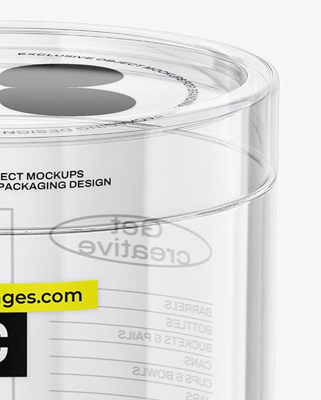 Clear Plastic Tube Mockup
