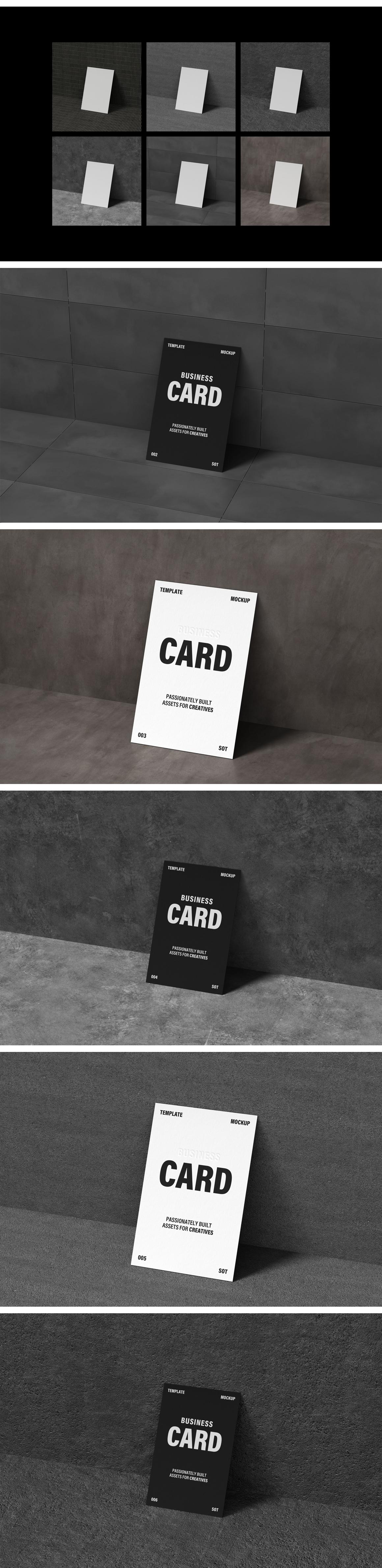 Concrete Angle Business Card 85x55mm Mockup