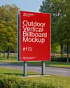 Outdoor Vertical Billboard Mockup