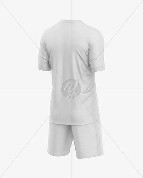 Soccer Kit Mockup - Back Half Side View