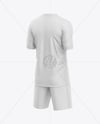 Soccer Kit Mockup - Back Half Side View