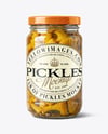 Clear Glass Jar with Chanterelles Mockup