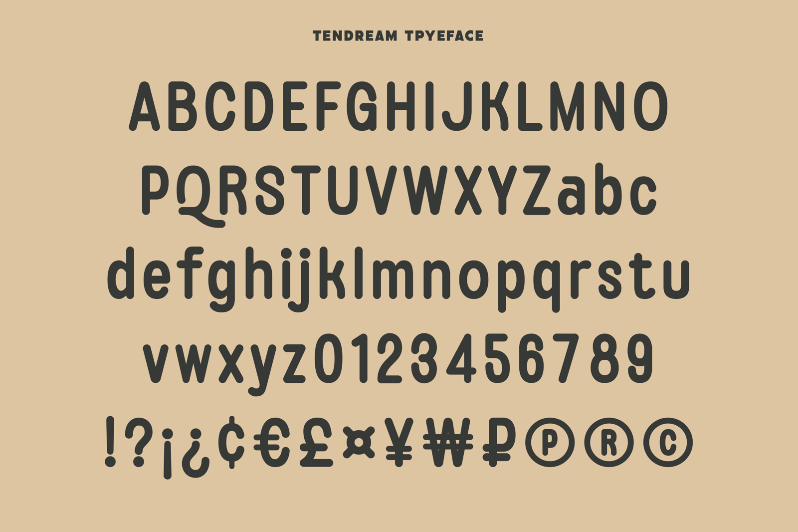 Tendream - Rounded Display Font