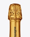 Clear Glass White Champagne Bottle Mockup