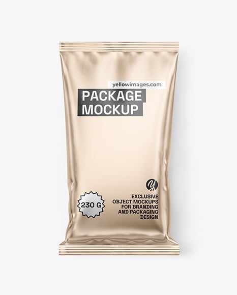 Matte Metallic Package Mockup - Coffee packaging mockup