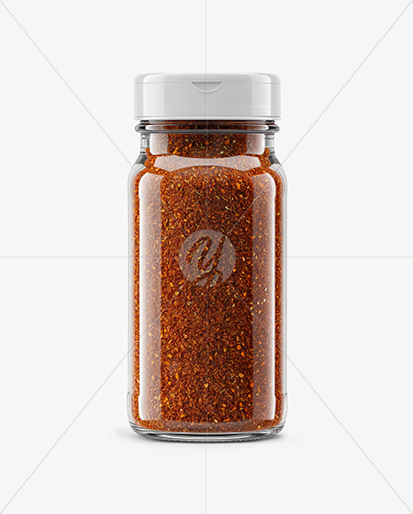 Glass Jar with Cajun Seasoning Mockup