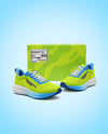 Running Shoes with Box Mockup