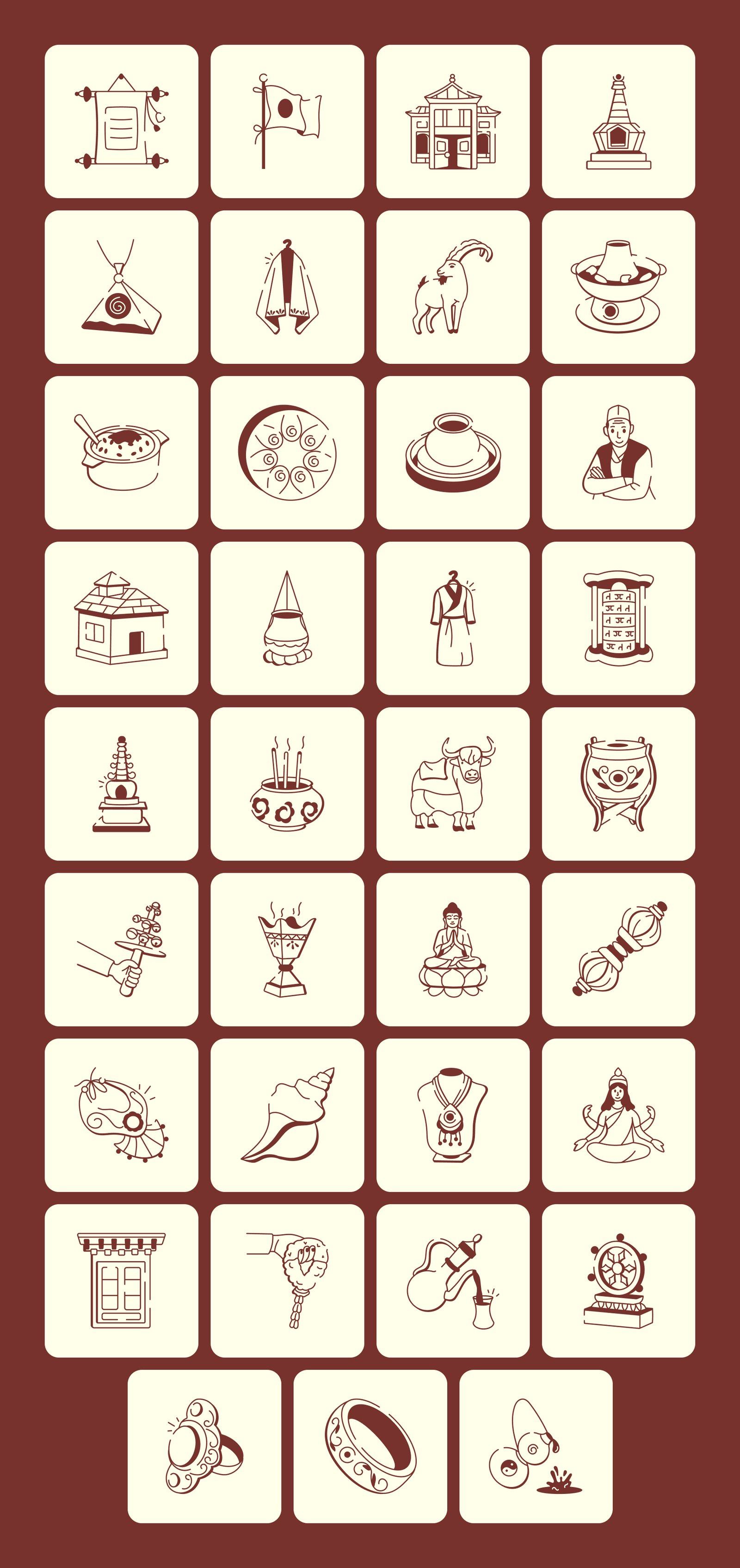 Himalayan Culture Drawing Art Set