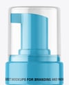 Clear Foam Pump Bottle with Box Mockup