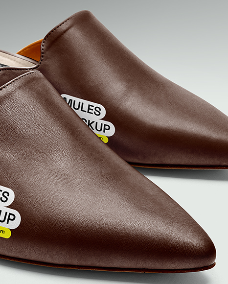 Pair of Mules Shoes Mockup