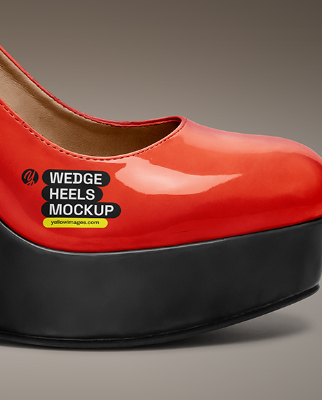 Wedge Heel Shoe Mockup