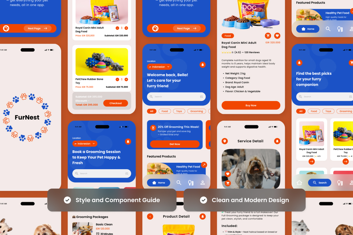 FurNest – Pet Shop App Design Template