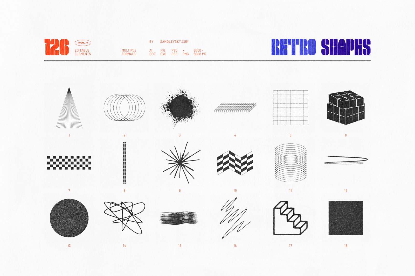 126 Retro Shapes Collection Vol.1