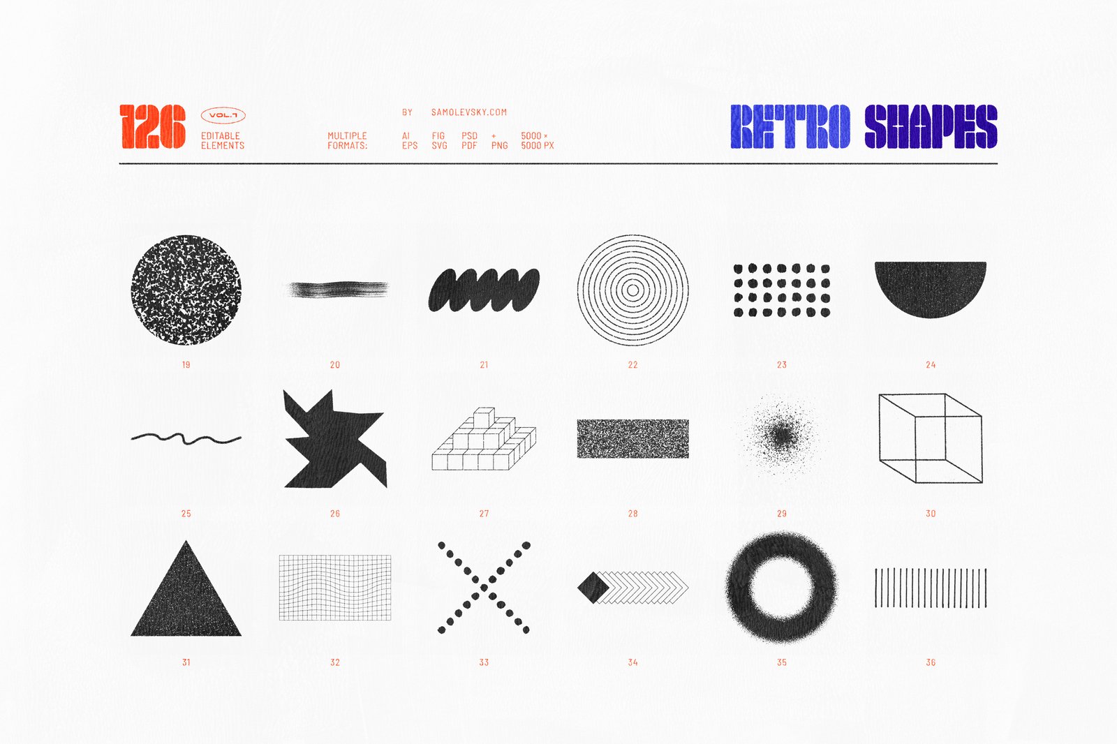126 Retro Shapes Collection Vol.1