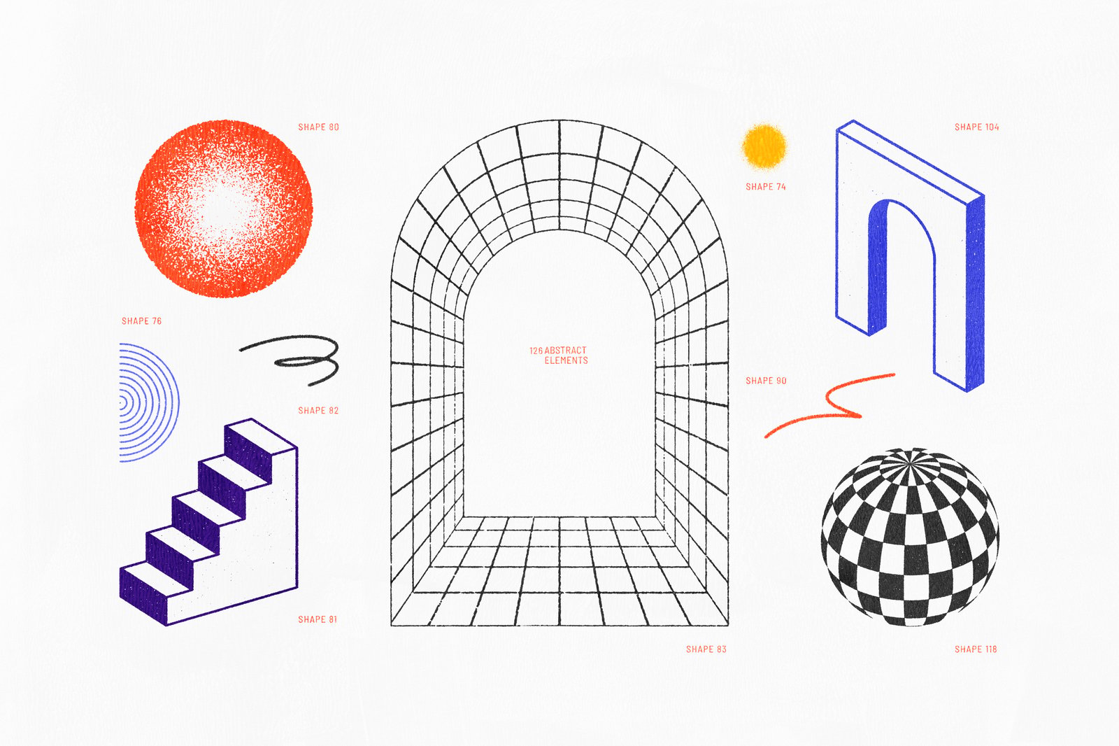 126 Retro Shapes Collection Vol.1