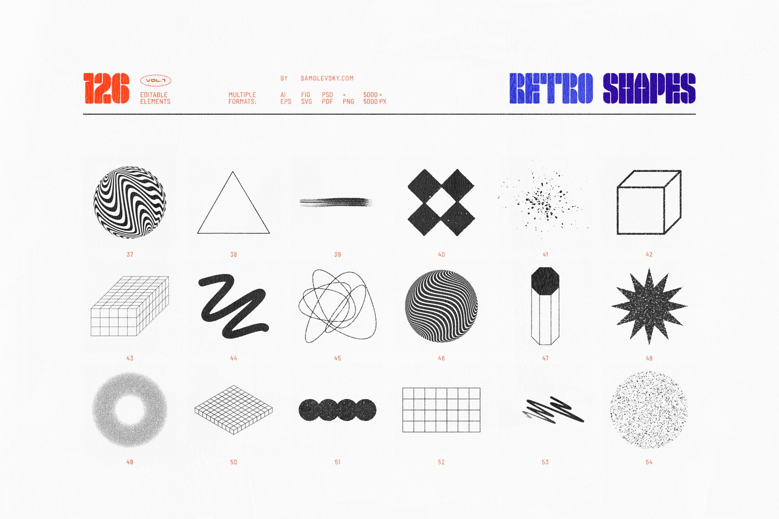126 Retro Shapes Collection Vol.1