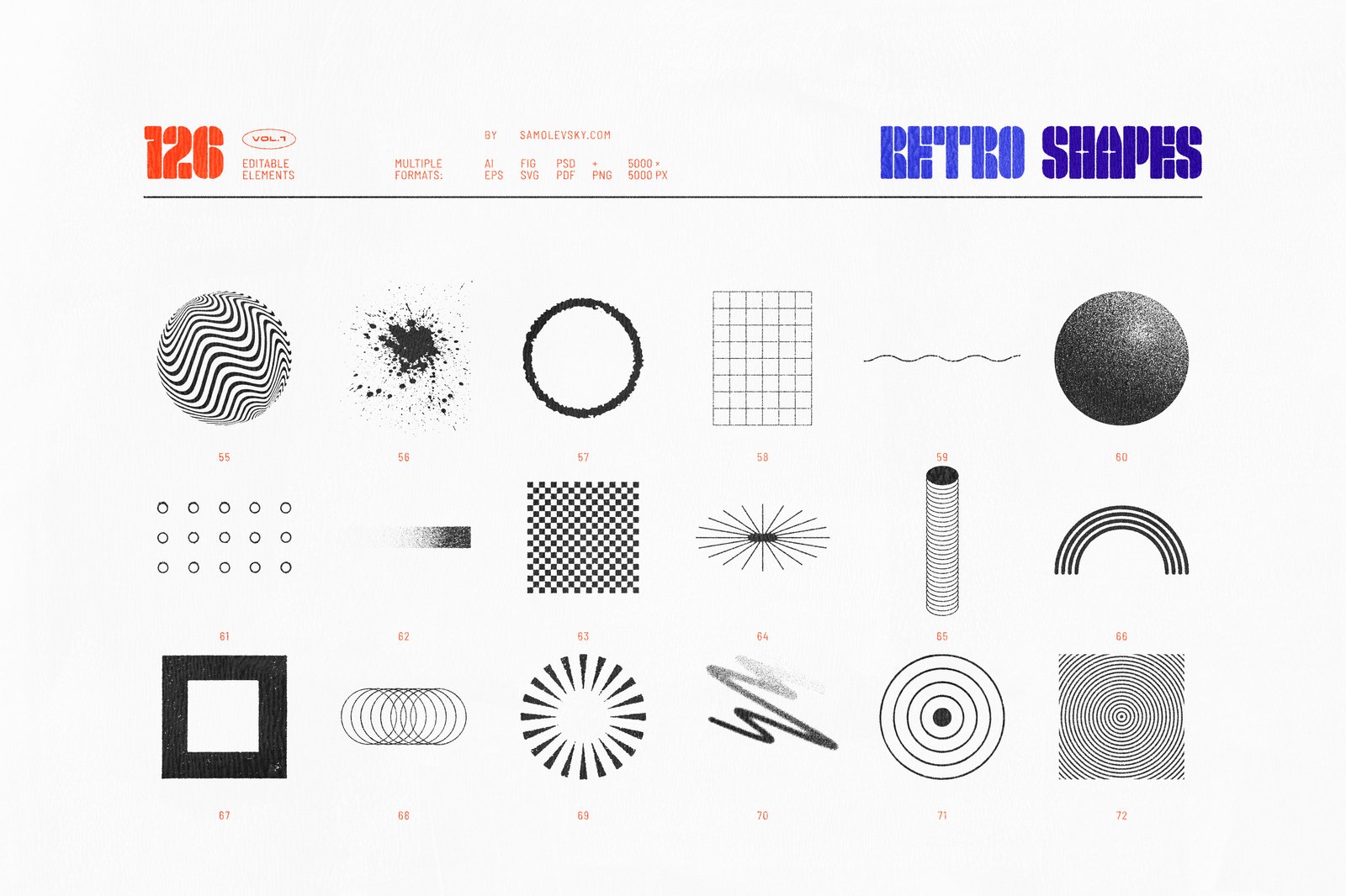 126 Retro Shapes Collection Vol.1