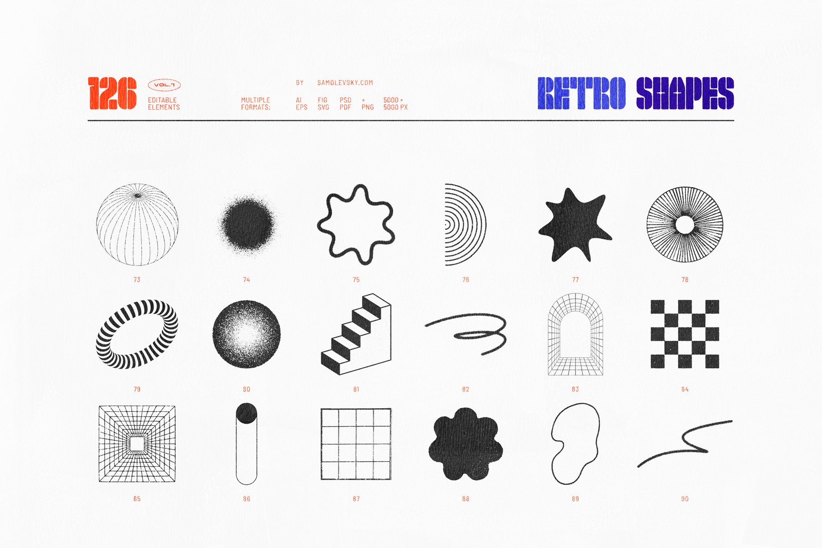 126 Retro Shapes Collection Vol.1