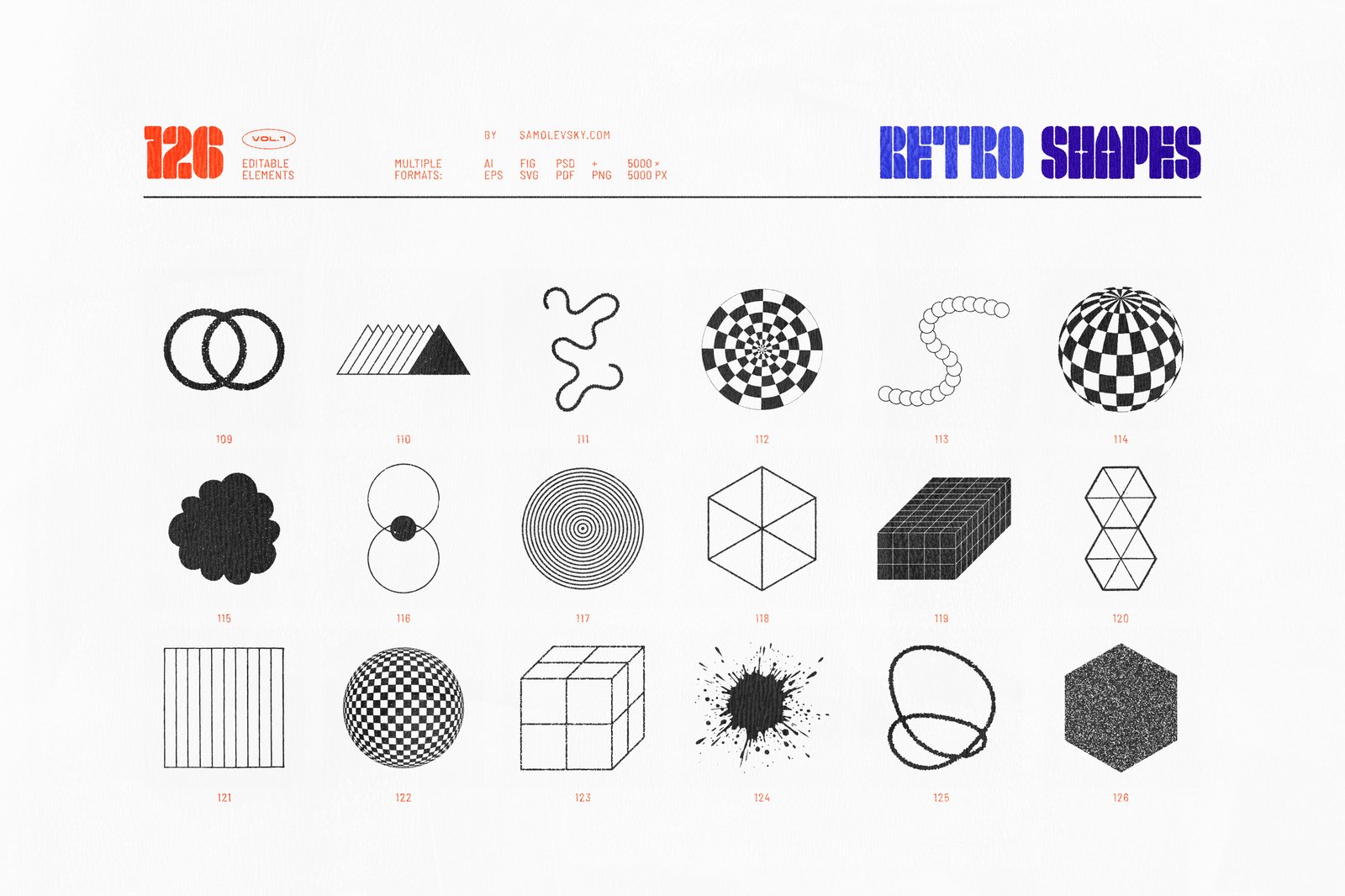 126 Retro Shapes Collection Vol.1