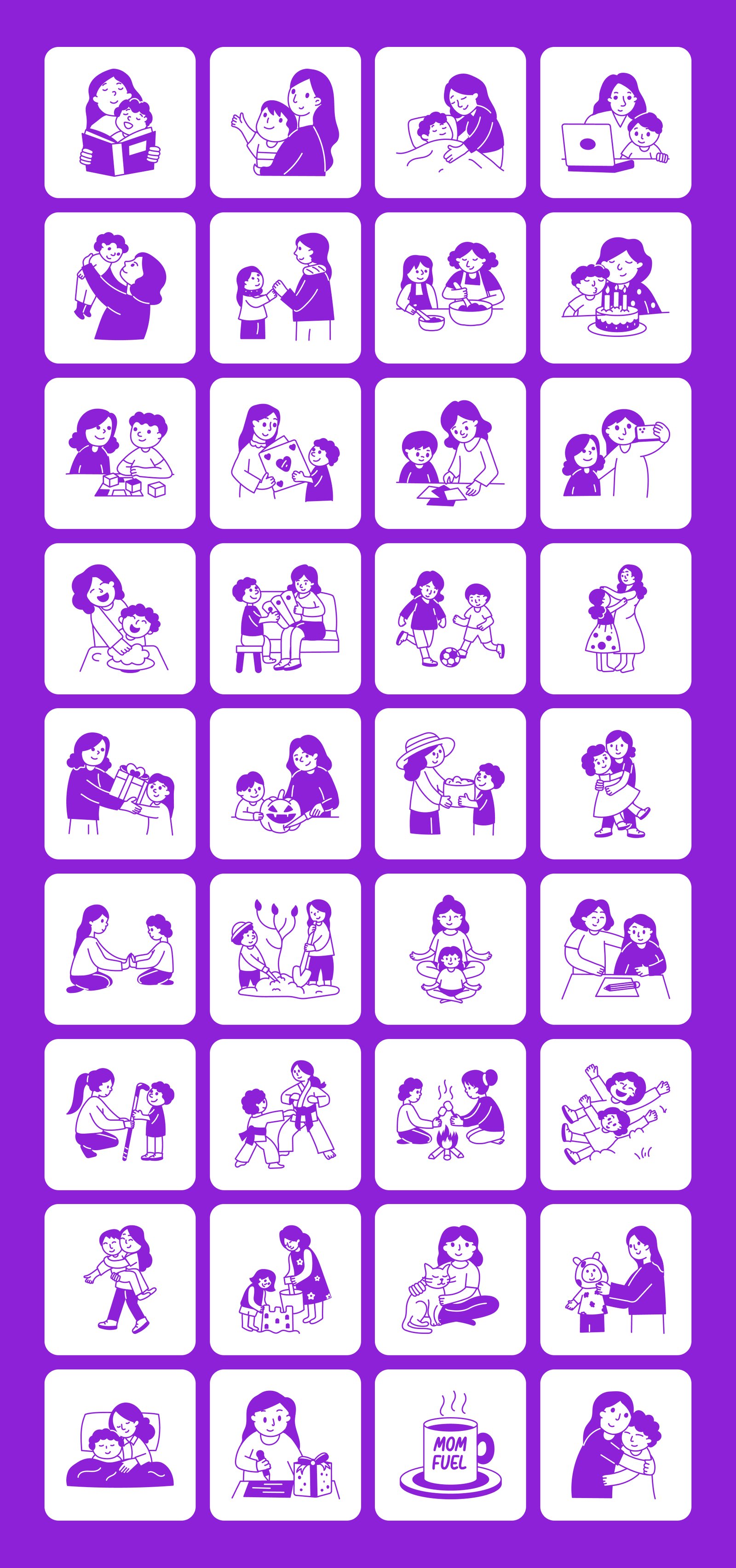 Mothers Day Drawing Illustrations