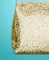 Transparent Package with Green Buckwheat Mockup