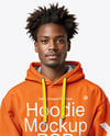 A Black Man in a Hoodie and Sweatpants Mockup