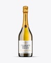 Antique Green Glass Champagne Bottle Mockup
