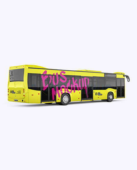 City Bus Mockup - Back Half Side View - Summer+Overalls+Mockup+-+Back+Half+Side+View+|+Exclusive+...