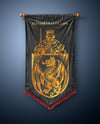 Vertical Flag With Wooden Pole Mockup
