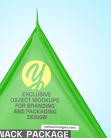 Glossy Triangular Package Mockup