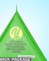 Glossy Triangular Package Mockup