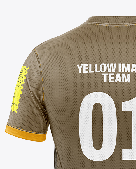 Round Collar Soccer Jersey Mockup