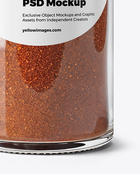 Spice Glass Jar with Smoked Paprika Mockup
